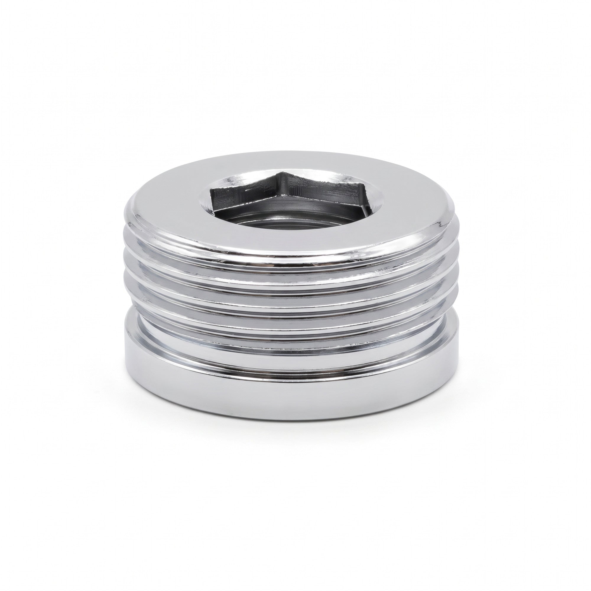Shower adaptor 1/2" female to 3/4" male - chrome